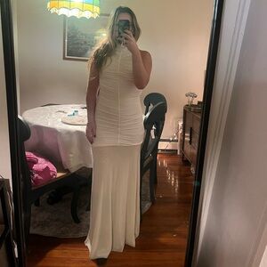 Reformation Cream Maxi Dress